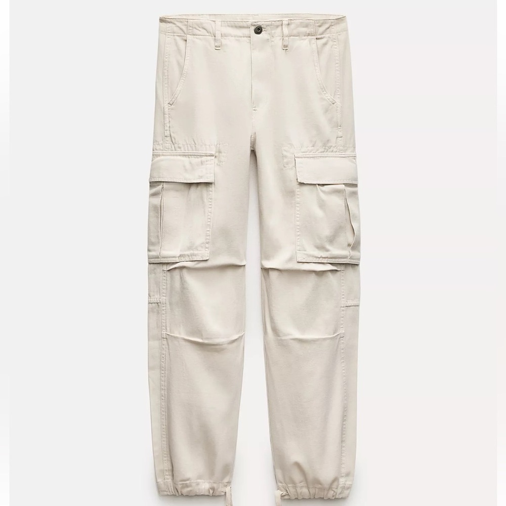 Zara Stone Slim Fit Cargo Pants